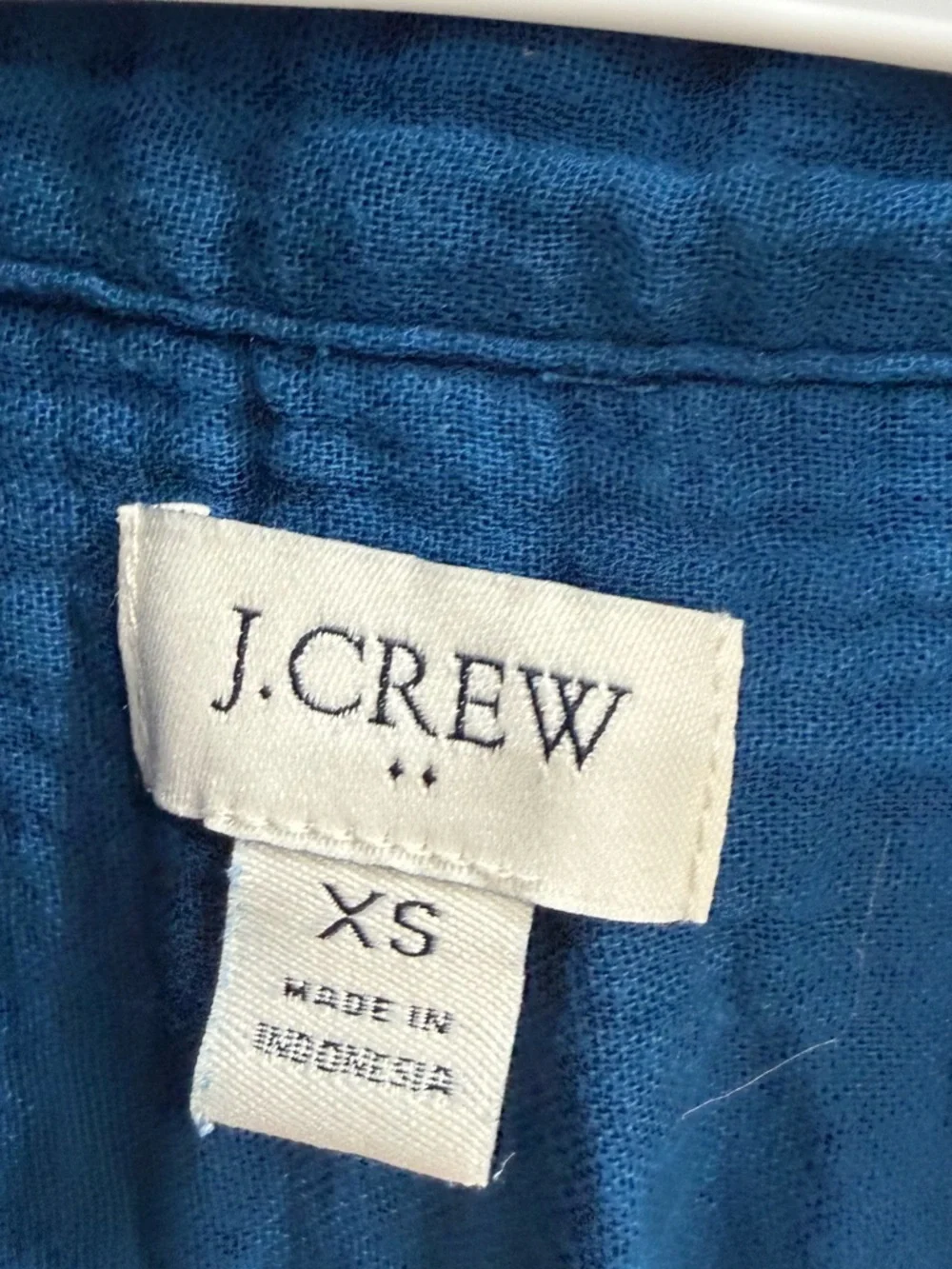 J. Crew Deep Blue Textured Cotton Shirt Jacket - Picture 4 of 5